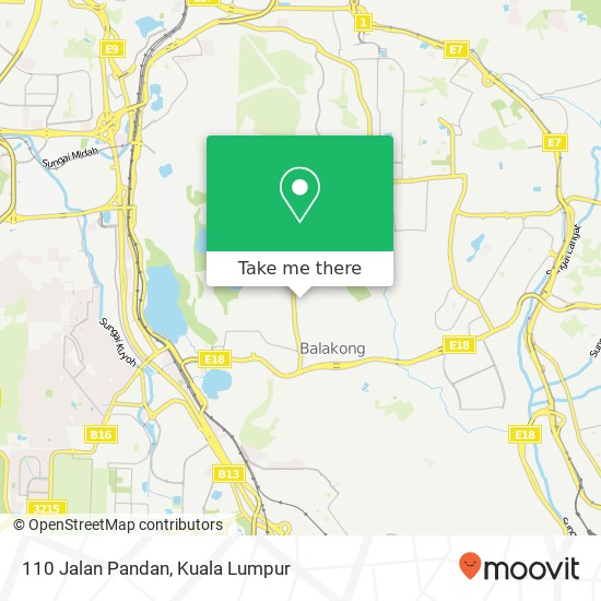 Peta 110 Jalan Pandan