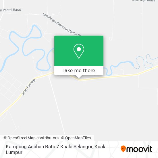 Peta Kampung Asahan Batu 7 Kuala Selangor