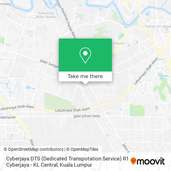 Peta Cyberjaya DTS (Dedicated Transpotation Service) R1 Cyberjaya - KL Central