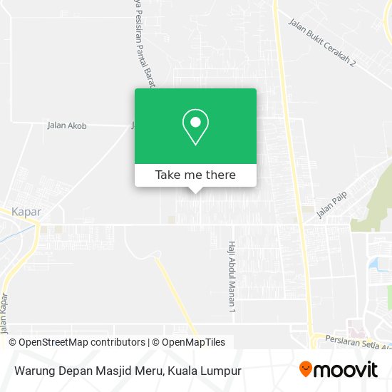 Peta Warung Depan Masjid Meru