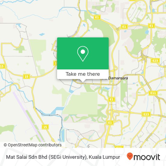 Mat Salai Sdn Bhd (SEGi University) map