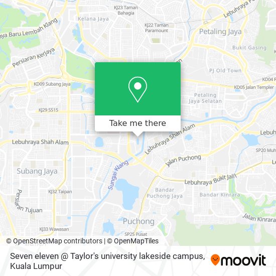 Seven eleven @ Taylor's university lakeside campus map