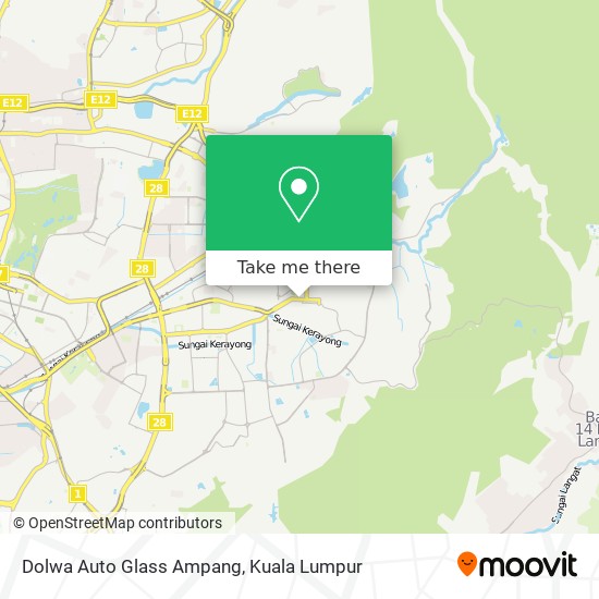 Dolwa Auto Glass Ampang map