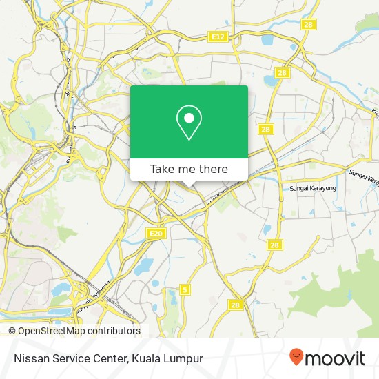 Nissan Service Center map