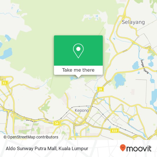 Aldo Sunway Putra Mall map