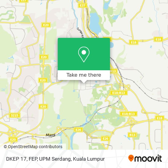 DKEP 17, FEP, UPM Serdang map