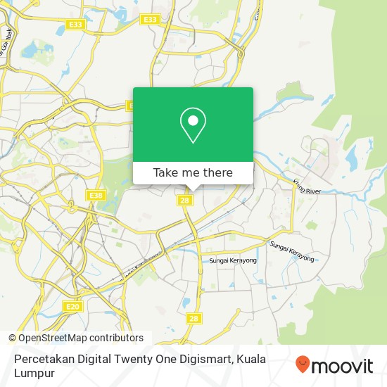 Percetakan Digital Twenty One Digismart map