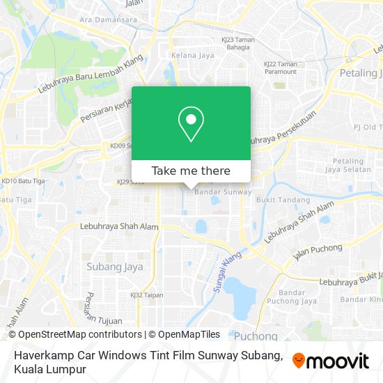Haverkamp Car Windows Tint Film Sunway Subang map