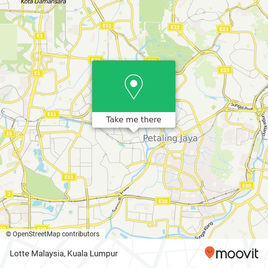 Peta Lotte Malaysia