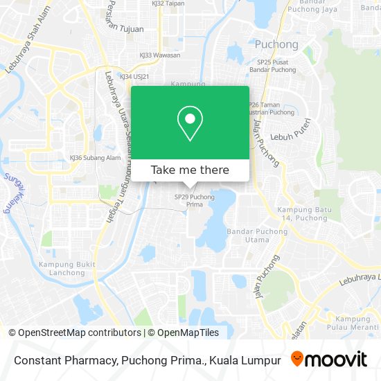Constant Pharmacy, Puchong Prima. map