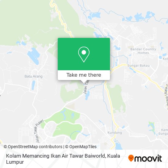 Kolam Memancing Ikan Air Tawar Baiworld map