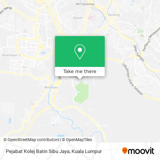 Pejabat Kolej Batin Sibu Jaya map