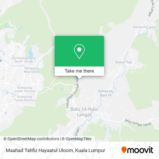 Peta Maahad Tahfiz Hayaatul Uloom