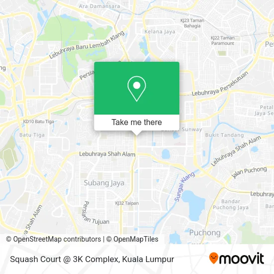 Squash Court @ 3K Complex map