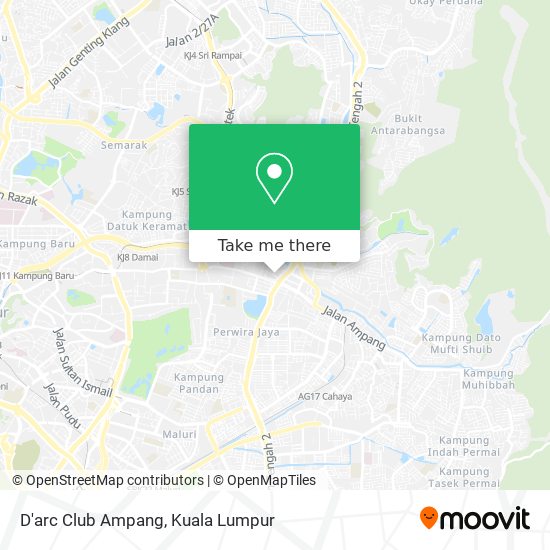 D'arc Club Ampang map