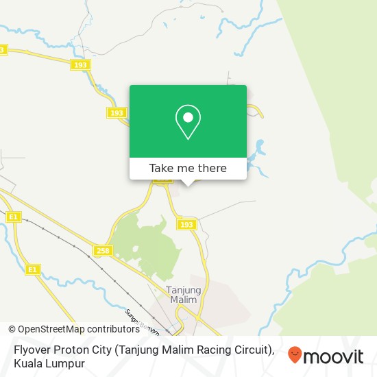 Peta Flyover Proton City (Tanjung Malim Racing Circuit)