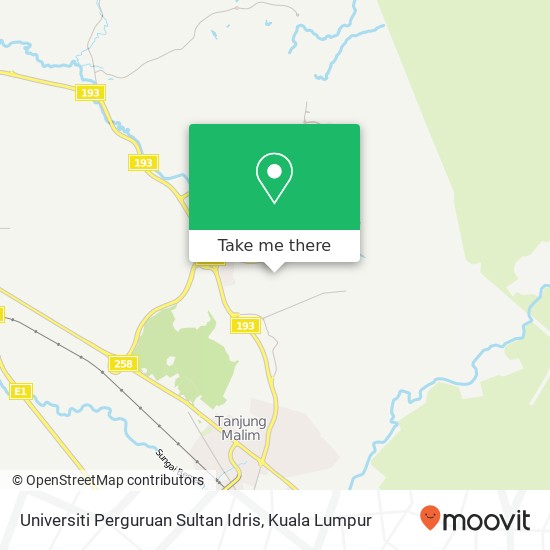 Peta Universiti Perguruan Sultan Idris