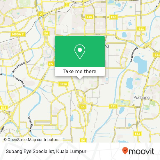 Subang Eye Specialist map