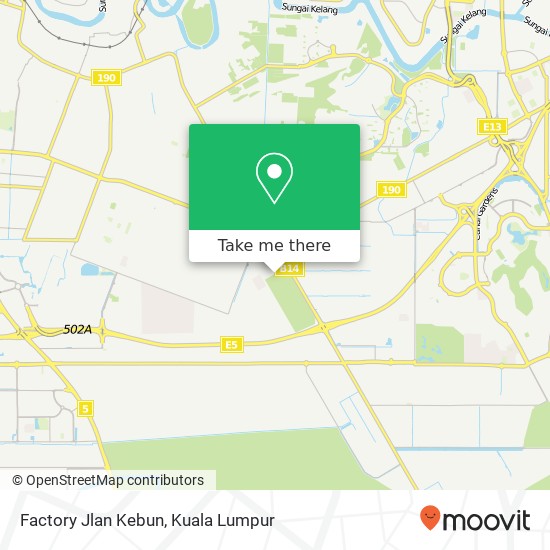 Factory Jlan Kebun map