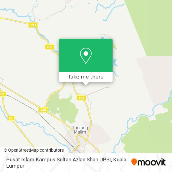 Pusat Islam Kampus Sultan Azlan Shah UPSI map