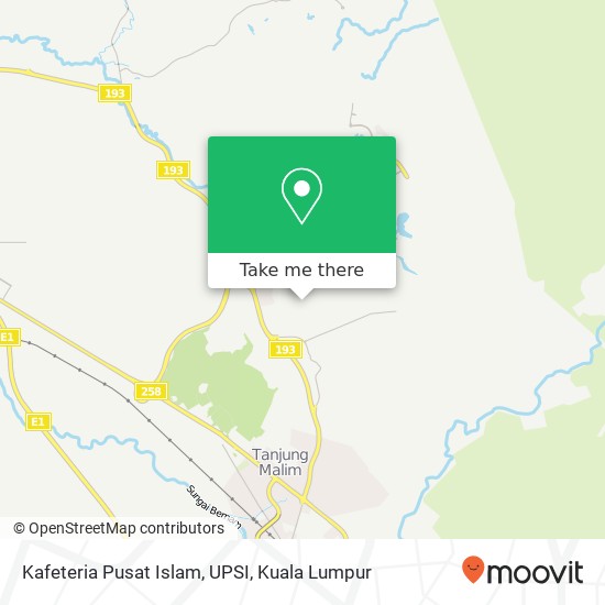 Kafeteria Pusat Islam, UPSI map