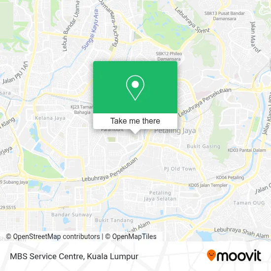 MBS Service Centre map