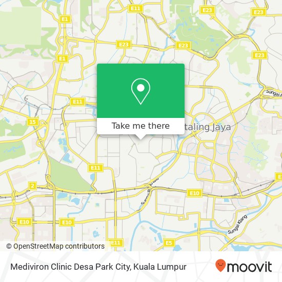 Peta Mediviron Clinic Desa Park City