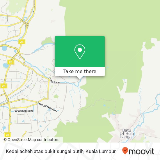 Peta Kedai acheh atas bukit sungai putih