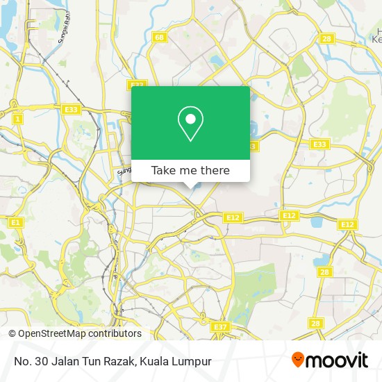 No. 30 Jalan Tun Razak map