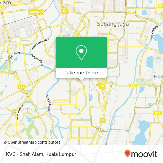 KVC - Shah Alam map