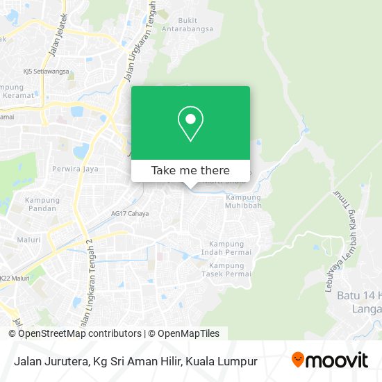 Jalan Jurutera, Kg Sri Aman Hilir map