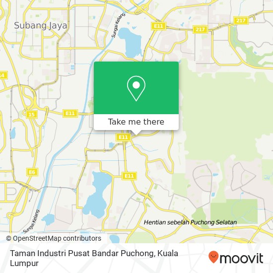 Taman Industri Pusat Bandar Puchong map