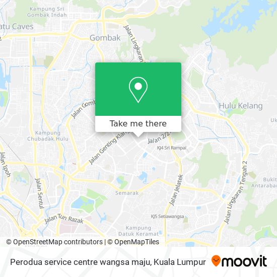 Perodua service centre wangsa maju map