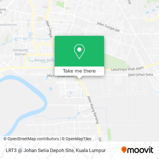 Peta LRT3 @ Johan Setia Depoh Site