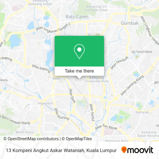 13 Kompeni Angkut Askar Wataniah map