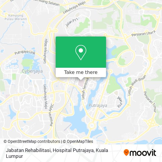 Peta Jabatan Rehabilitasi, Hospital Putrajaya
