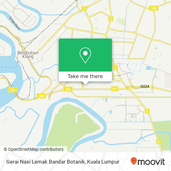 Gerai Nasi Lemak Bandar Botanik map