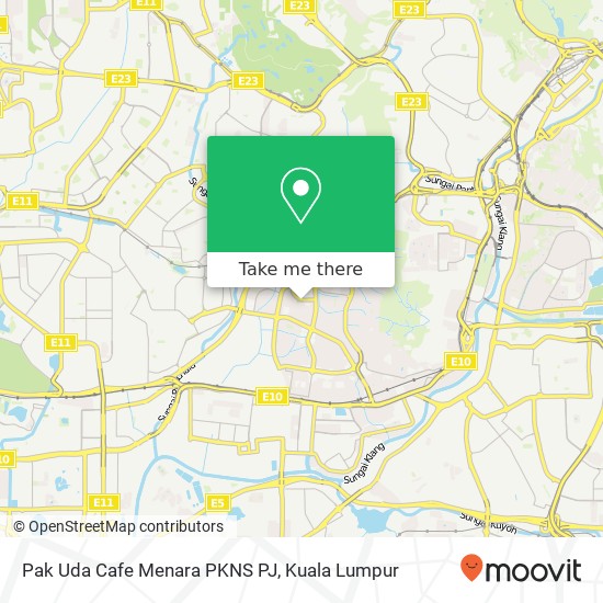 Peta Pak Uda Cafe Menara PKNS PJ