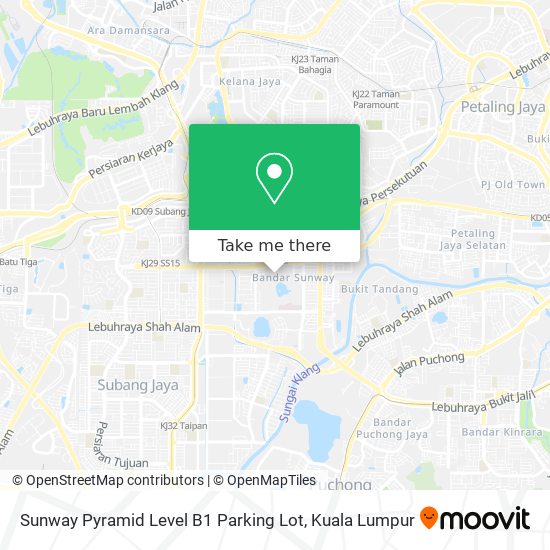Sunway Pyramid Level B1 Parking Lot map