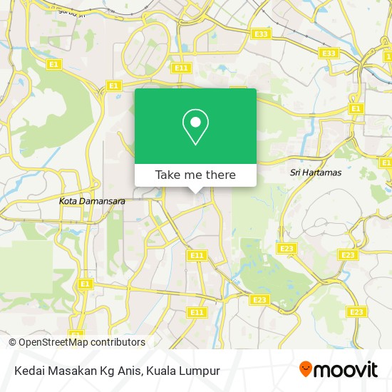 Kedai Masakan Kg Anis map