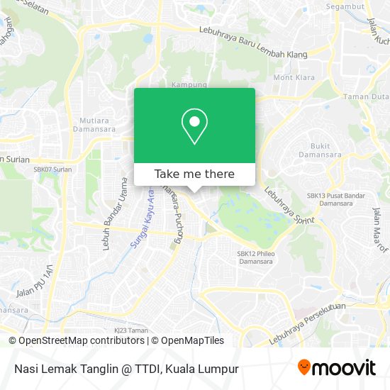 Nasi Lemak Tanglin @ TTDI map