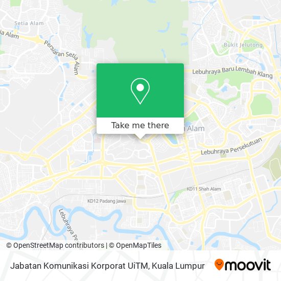 Jabatan Komunikasi Korporat UiTM map