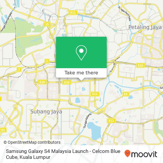 Samsung Galaxy S4 Malaysia Launch - Celcom Blue Cube map