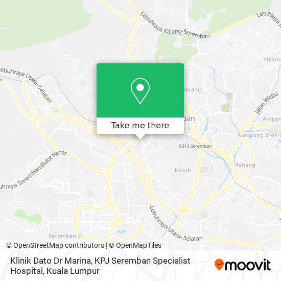 Klinik Dato Dr Marina, KPJ Seremban Specialist Hospital map