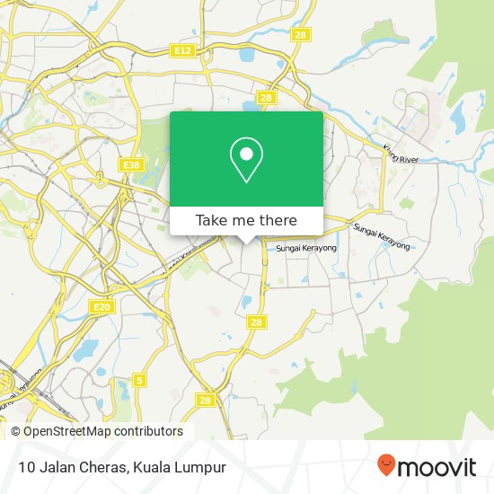 10 Jalan Cheras map