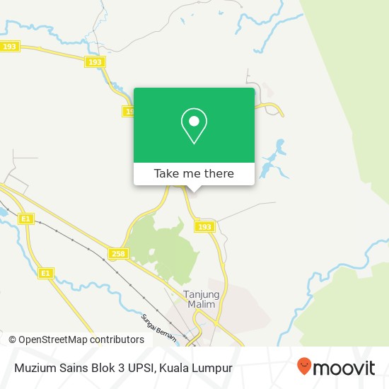 Muzium Sains Blok 3 UPSI map