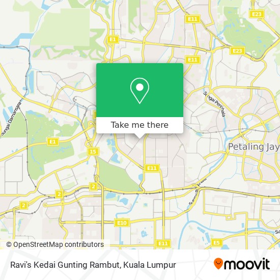 Ravi's Kedai Gunting Rambut map