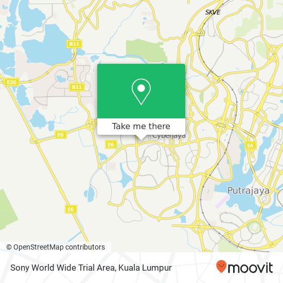 Sony World Wide Trial Area map