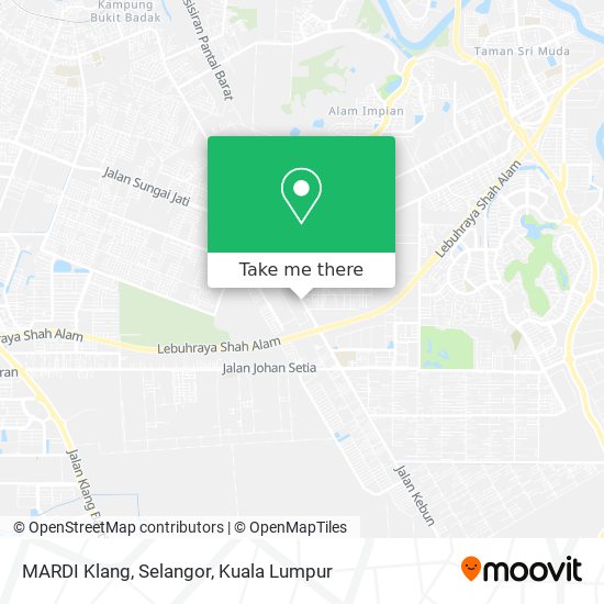 Peta MARDI Klang, Selangor