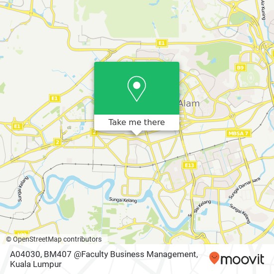 A04030, BM407 @Faculty Business Management map